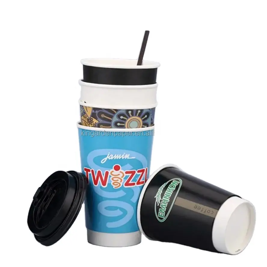 पेय पदार्थों के लिए 12 ऑउंस रीसाइक्लेबल डिस्पोजेबल डबल वॉल पेपर कप पेपर कप श्रेणी का हिस्सा है