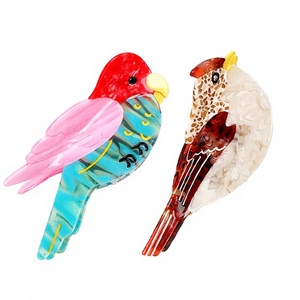 Pinza de Pelo de Acetato con Diseño Personalizado Xinmei, Pinza de Pelo con Forma de Pájaro y Loro, Linda y Decorativa, para Uso Diario de Mujeres, Accesorios para el Cabello de Alta Calidad - Product Image 3