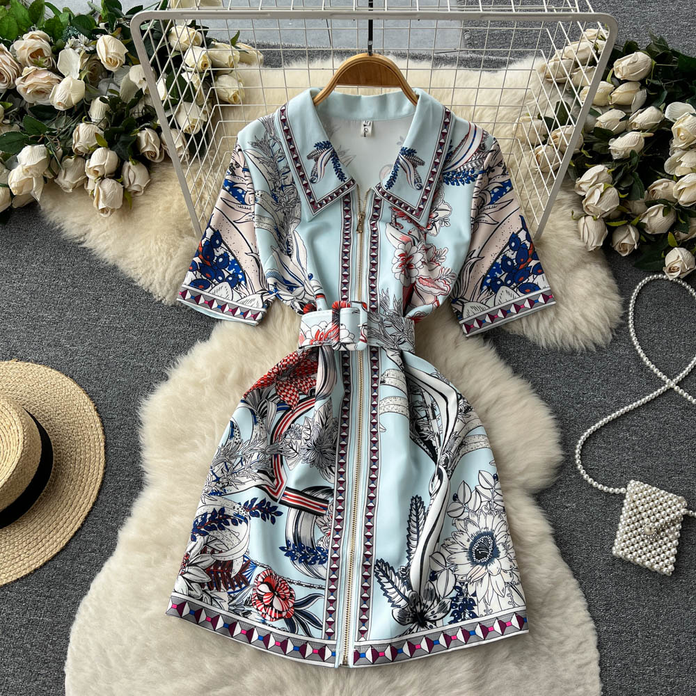 chinese dress ladies Linen dress with pockets, Tea Dress in Linen, USA – Heart's Desire Clothing main image 0