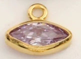 Améthyste légère remplie d'or 14 carats