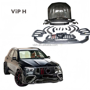 Pour GLE53 63SUV mise à niveau de 2019 à 2023 BS <span class=keywords><strong>Style</strong></span> Kit d'installation de becquet de corps large en Fiber de carbone - Product Image 1