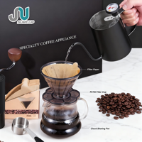 Set de Regalo de Café: Tetera de Acero Inoxidable, Molinillo de Muelas Cónicas, Jarra de Vidrio, Utensilios de Cocina, Regalos Corporativos y Empresariales al por Mayor