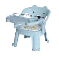 Chaise haute pour bébé avec assiettes, en plastique, grande taille carrée, pour enfants de 1 à 3 ans