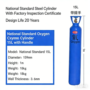 Vente de bouteilles d'oxygène : Achetez des bouteilles d'oxygène de haute qualité, haute pureté, en acier sans soudure, de Jiangsu, pression de conception industrielle de 15 MPa, garantie 1 an. - Product Image 5