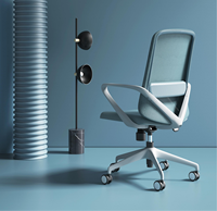 Chaise de bureau ergonomique pivotante de direction KOHO en maille avec certification BIFMA GREEN GUARD pour projets de design de bureau
