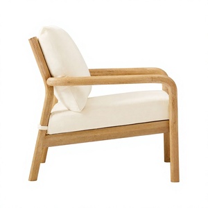 Sofá de jardín de teca para exteriores, muebles de madera resistentes a la intemperie, conjunto de jardín de 3 plazas, madera maciza - Product Image 4