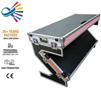 Table de DJ pliable couleur personnalisée, style Z, support de mixage portable, cabine DJ mobile avec table de DJ, flight case compact