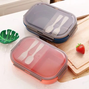 Portable School & Office Bento Lunch <b>Box</b> for Kids for Picnics & Meal Prep Includes Spoon & Fork Plastic Food Container - Product Image 3
