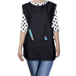 Delantal Unisex Tipo Cobbler con 2 Bolsillos, Lazos Ajustables, Varios Colores, Negro, Azul, Mezcla de Poliéster y Algodón, Sin Mangas, para Limpieza - Product Image 5