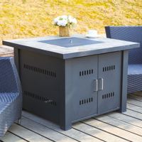 Manufactory Direct propane or butane gas outdoor Rattan table smokeless luxury fire pit//