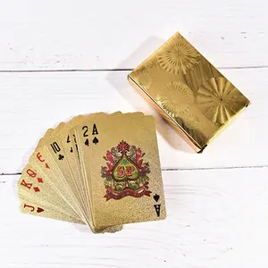 OEM langlebiges Spiel-Poker-Karten-Set Verpackung kundenspezifisch leer doppelseitig bedruckt Spielkarten Foto Goldfolie oder schwarz