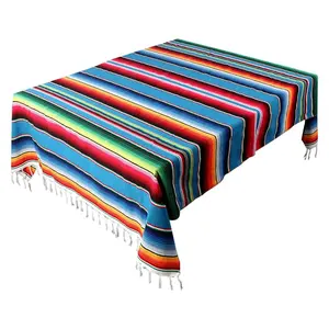 OurWarm 150X215cm meksika dikdörtgen masa örtüsü Fiesta parti asılı süslemeleri battaniye masa örtüleri düğün parti için