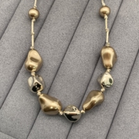 Collier ras du cou plaqué or vintage avec imitation perle Style tendance Cadeau d'anniversaire à la mode