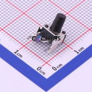 TS-1093A-A11B2-D2 Tactile Switch Through hole Component THT Switch Single Pole Single Throw Round Button 1.8N Right Angle Insert - Product Image 1