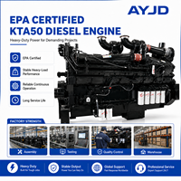 Moteur diesel 4 temps refroidi par eau de qualité technique KTA50, quatre modèles de puissance pour projets d'intégration de groupes électrogènes industriels