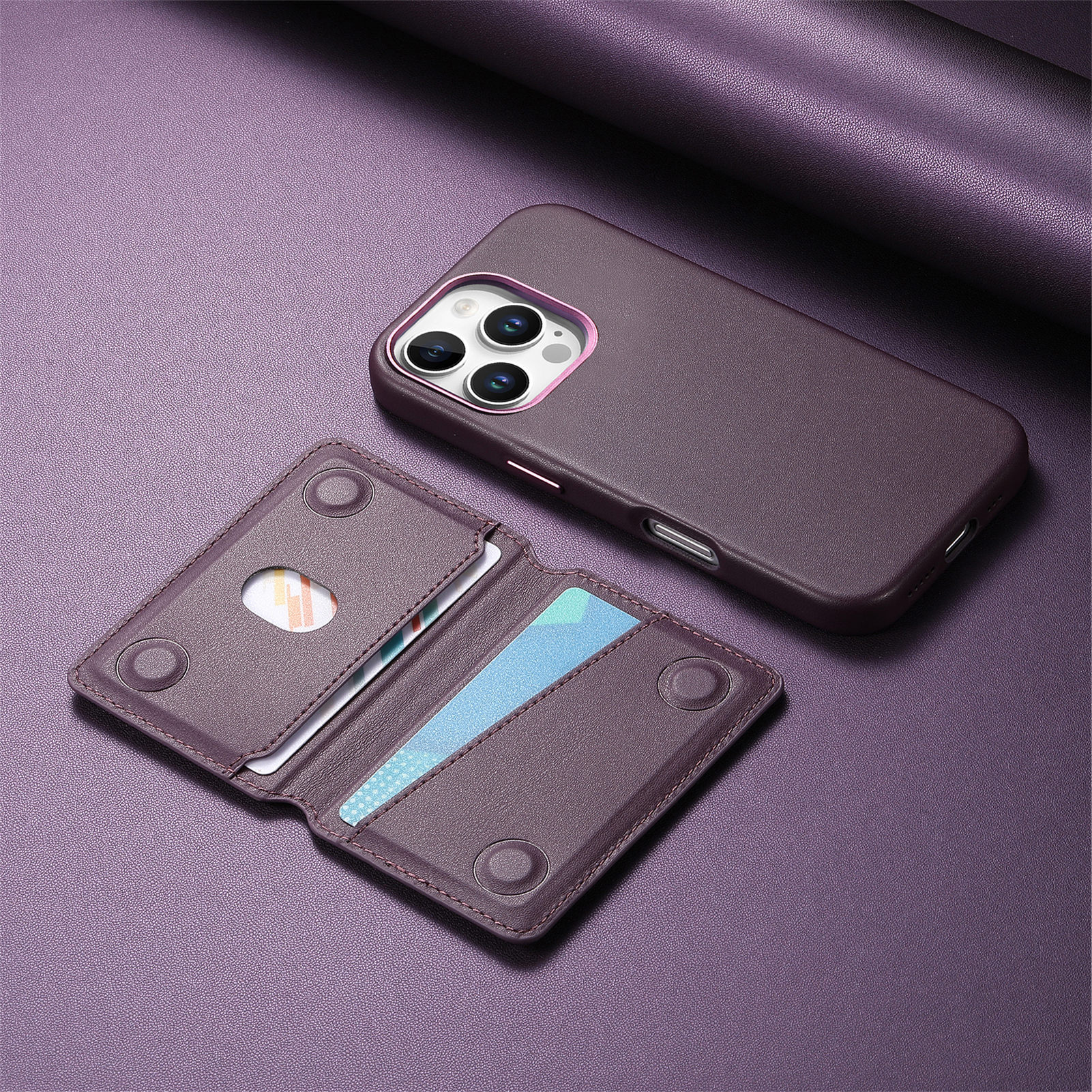 purplish blue(magnetic cover + card holder)