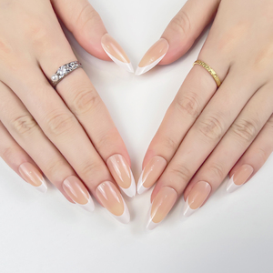 Punta francesa personalizada de fábrica, cubierta completa falsa, prensa en las uñas, venta al por mayor, uñas artificiales de alta calidad para Salón de Arte de uñas - Product Image 6