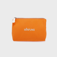 MINFUNG OEM Trousse de Toilette Classique de Voyage Imperméable, Sac de Maquillage de Luxe Portable pour Femme en Toile Orange