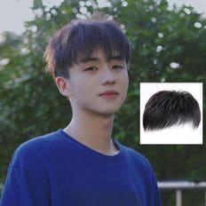 วิกผมผู้ชายสไตล์แน่นสีดำธรรมชาติผลิตภัณฑ์วิกผมจริง - Product Image 1