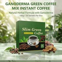Poudre instantanée de café vert végétal au Ganoderma, au ginseng et aux extraits de plantes, prête à être expédiée, pour votre infusion matinale
