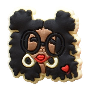 Superventas: Charms de PVC negros, elegantes y con estilo, unisex, Magic <span class=keywords><strong>Queendom</strong></span>, para zuecos, sandalias con orificios, pulseras y decoración suave - Product Image 2