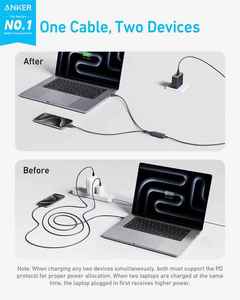 Anker 2-in-1 USB <b>C</b> <b>Cable</b> 4 Ft to Ultra-Durable 140W Fast <b>Charging</b> for 15 A8895 140W USB <b>C</b> to USB <b>C</b> <b>Cable</b> for A8895 A8895 - Product Image 3