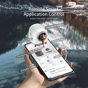 Hộp vệ sinh tự động thông minh điều khiển bằng ứng dụng, khử mùi với 10 cảm biến radar an toàn, tự làm sạch dành cho nhiều mèo - Product Image 4