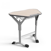 Bureau et chaise d'étudiant réglables en hauteur, bureau collaboratif, mobilier individuel pour étudiant en gros