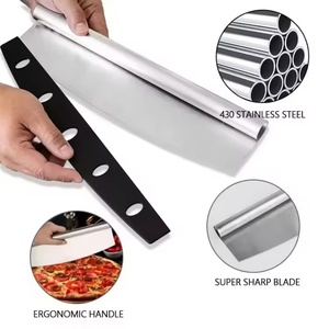 Cortador de Pizza de Acero Inoxidable de Alta Calidad con Protector de Cuchilla de PP, Cortador de Pizza Duradero, Cortador de Pizza Tipo Balancín para - Product Image 4