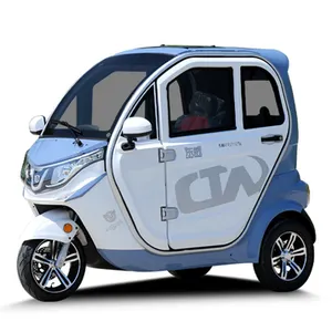 Cheap price new 1500W adults three-wheel three-seat mini fully enclosed electric tricycle passenger & cargo scooter car for sale
