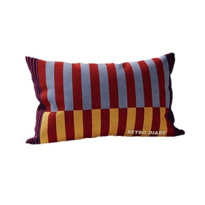 DreamMaker Retro <b>Striped</b> Throw Pillow Oblong Washable PP Cotton <b>Cushion</b> For Sofa Bed Living Room Decorative Pillowcase - Product Image 2