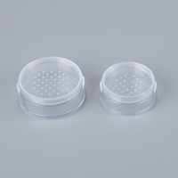 Vente en gros de pot de poudre libre en plastique PS cosmétique vide transparent avec tamis écologique personnalisé 3g 5g 10g 15g 20g 30g