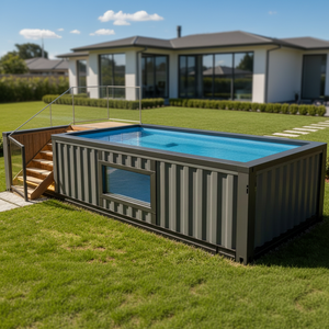 Piscina de Fibra de Vidrio Personalizada para Jardín o Patio Trasero, de 20 pies x 40 pies, para Familias, <span class=keywords><strong>Pequeña</strong></span>, para Niños, <span class=keywords><strong>en</strong></span> Contenedor, para Instalar Sobre el Suelo - Product Image 4