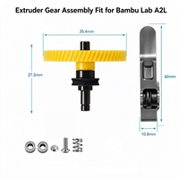 Kit Gear Extruder Bambu Lab A2L Gagang Logam Suku Cadang Pengganti Printer 3D Grosir