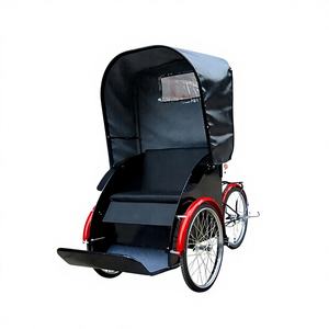 Remolque de rickshaw eléctrico clásico HengYiSheng de fabricación original, tubo galvanizado, 2 asientos, neumáticos neumáticos - Product Image 1