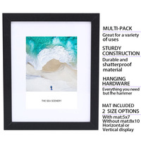 Décoration intérieure Vente en gros Sublimation 12 couleurs 4x6 5x7 6x8 8x10 pouces A3 A4 A5 Cadres photo en bois MDF taille personnalisée Moulage bois