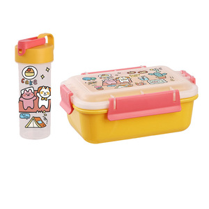 Ensemble boîte à lunch et gobelet à eau de dessin animé, adapté aux étudiants, boîte à lunch portable pour micro-ondes et vaisselle - Product Image 6