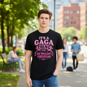 Camiseta It's A Gaga Thing You Wouldn't Understand con texto rosa y camiseta negra - Product Image 3