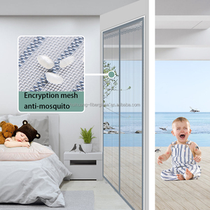 Puerta de pantalla magnética de cierre automático de diseño moderno, cortina de malla antimosquitos, acceso manos libres - Product Image 6