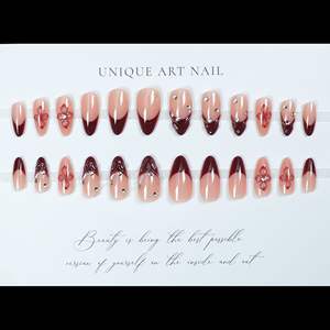 Ensemble d'<span class=keywords><strong>ongles</strong></span> à presser détachables, pré-dessinés, style français, en résine, pointus, pour <span class=keywords><strong>manucure</strong></span> - Product Image 4