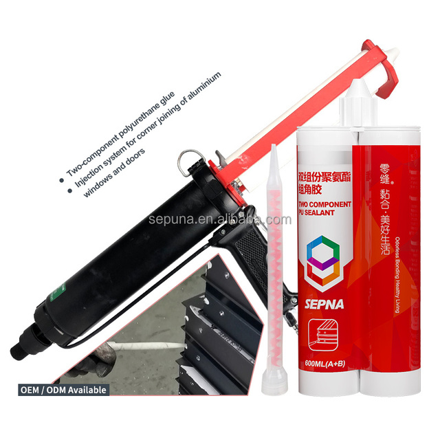 two components construction polyether urethane sealant adhesive for aluminum window door corner Nylon Metal