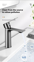 Robinet monotrou moderne pour lavabo à domicile Robinet de lavabo à eau chaude et froide Noyau en céramique Robinet de lavabo de salle de bain