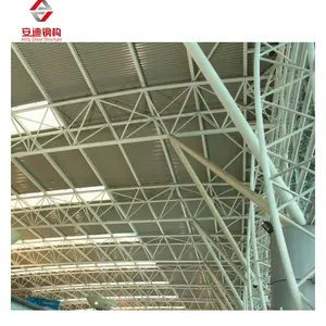 Galvanized steel truss space frame structure bus/train station canopy cover