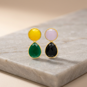 ต่างหูสแตนเลสสตีลประดับเพชรซิคอนทำมือ สไตล์โบโฮ แฟชั่น - Product Image 2
