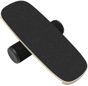 Bán Buôn Tùy Chỉnh Ổn Định Huấn Luyện Viên Thể Dục Yoga Lắc Lư Bằng Gỗ Balance Board Với Con Lăn - Product Image 1