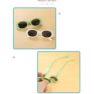 Factory Wholesale Colorful Cute Silicone Flexible Polarized Round Girl Boy Kids Sunglasses