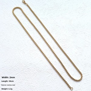 Colliers de mode <span class=keywords><strong>pour</strong></span> hommes <span class=keywords><strong>en</strong></span> acier inoxydable, chaîne <span class=keywords><strong>en</strong></span> bambou, collier hip-hop, chaîne à maillons épais plaquée or 18 carats, accessoire - Product Image 5