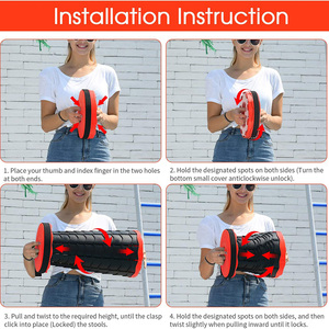 Sillas <span class=keywords><strong>plegables</strong></span> para adultos de fábrica al por mayor, taburete telescópico de plástico duradero y resistente para interiores y exteriores, taburete plegable barato - Product Image 2