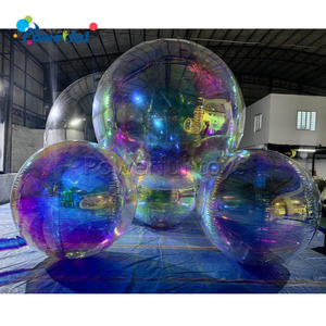 Magnifiques ballons décoratifs arc-en-ciel, grandes sphères brillantes en perles miroir, ballons irisés pour décoration de plafond - Product Image 3