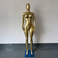 Mannequin Femme Gros Doré Grande Taille Corps Entier Modèles d'Affichage pour Boutiques de Lingerie Grande Taille Vêtements Femmes Rondes Plastique BBL